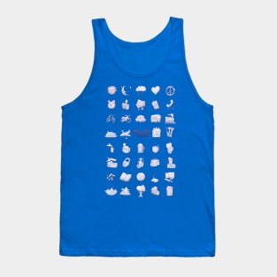 Icons for communicating in traveling Tank Top